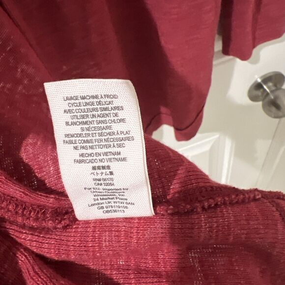 We the Free People Dark Burnt Orange Brown Cowl Split Back Turtleneck Sweater L - Picture 9 of 11